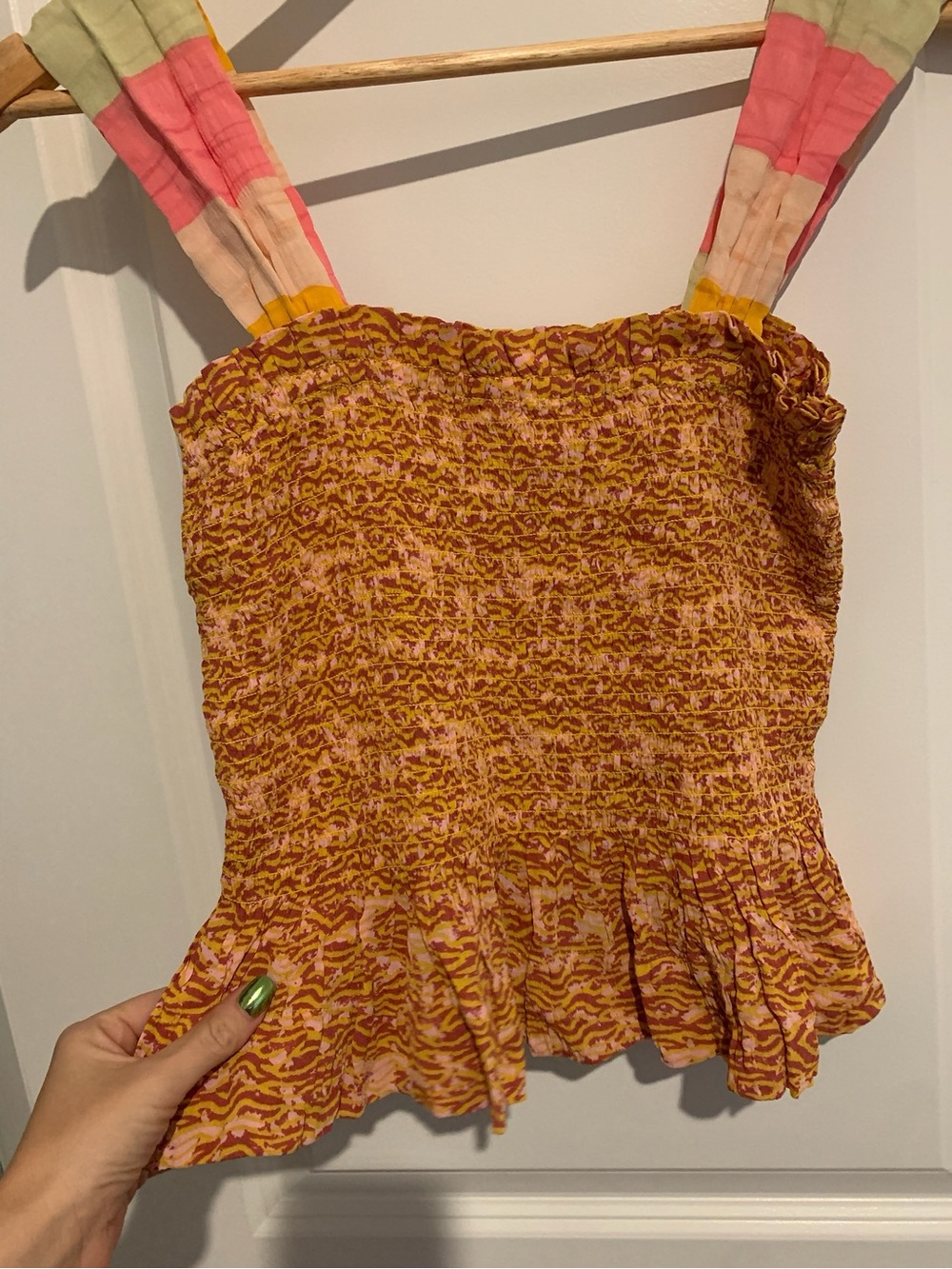 Scotch & Soda Smocked Striped Strap Summer Coastal Beach Tank Top Size Small NWT - Picture 4 of 6